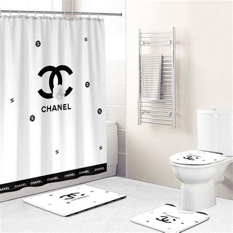 white coco chanel shower curtain|ebay chanel shower curtain.